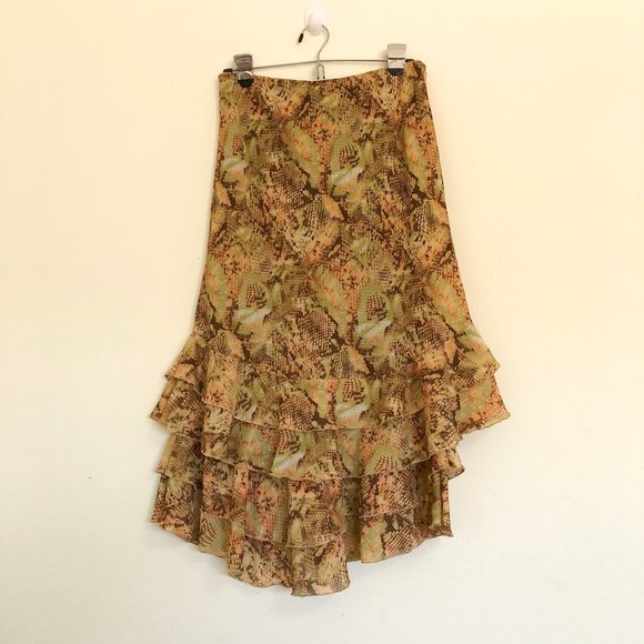 Vintage Robert Louis Snake Skin Print Skirt Set - Picture 5 of 7